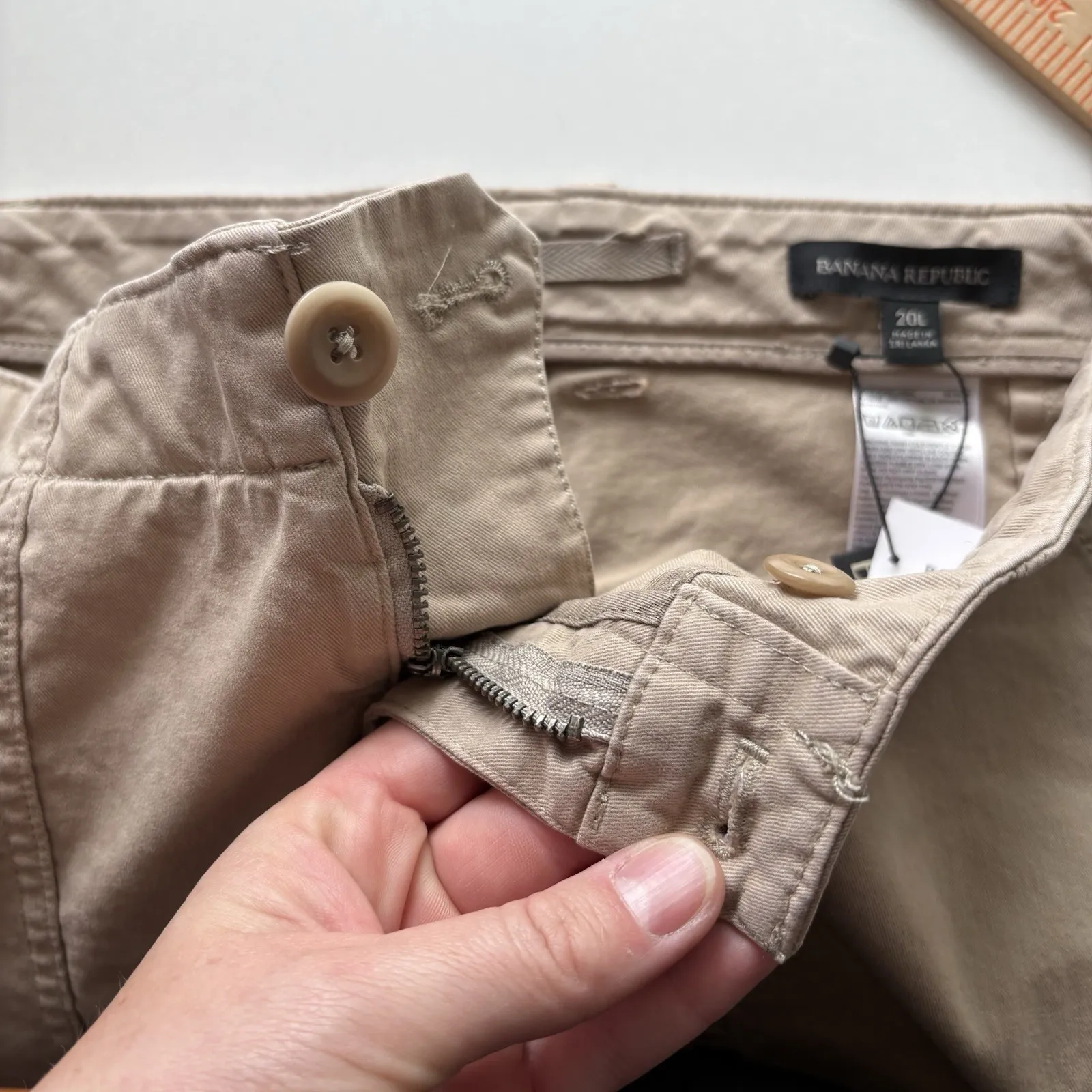 BANANA REPUBLIC  Slim Utility Pant 20L Beige‎ #746641 NWT - Image 9