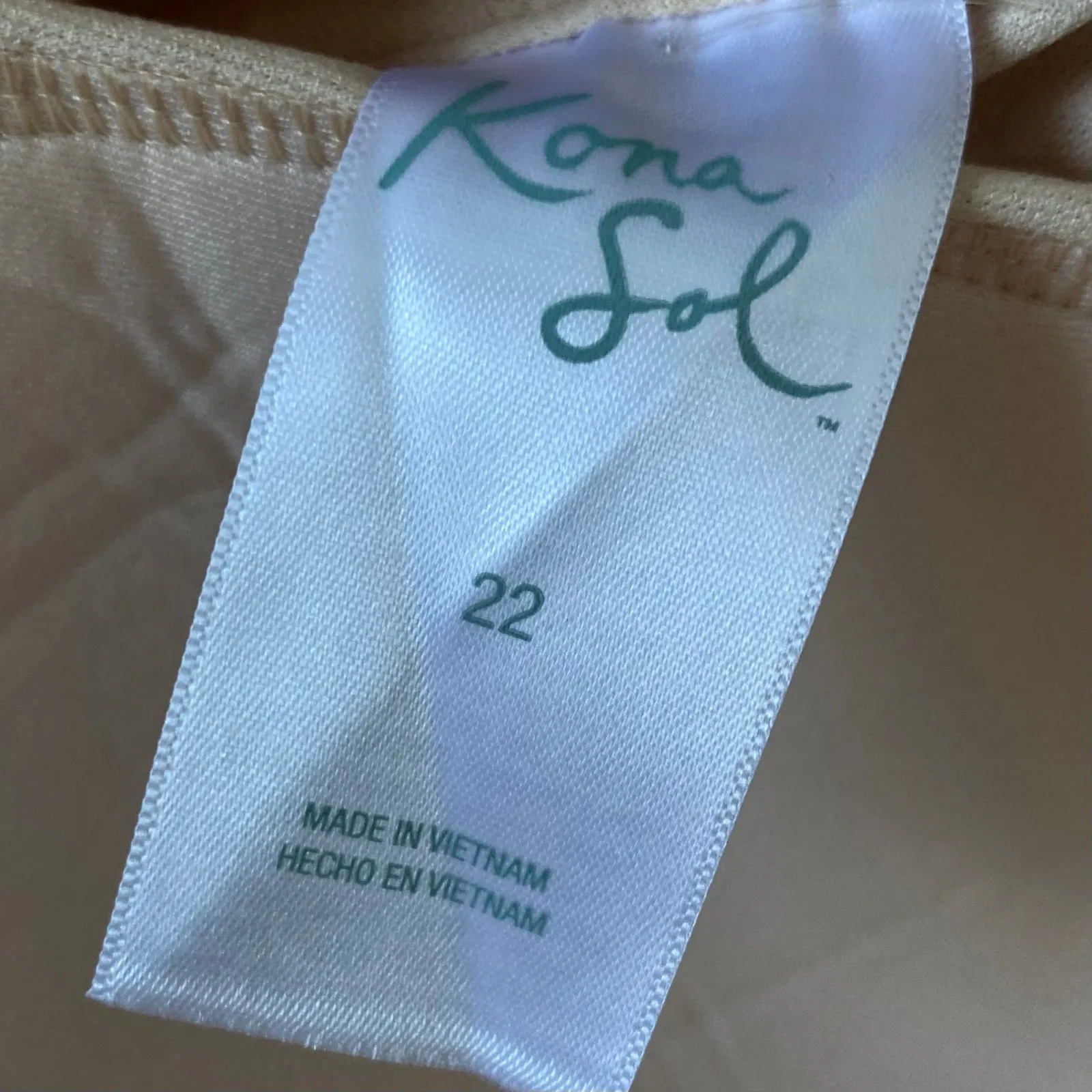 NEW KONA SOL Pink Strapless One Piece Swim Suit 22 Tummy Control Full Coverage - Image 6