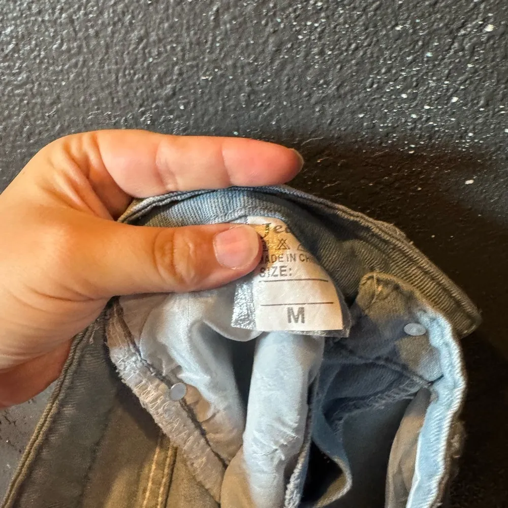 Womens Distressed Light Wash Blue Jeans - Image 2