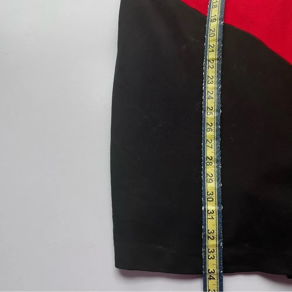 Alfani Colorblock Sleeveless Shift Knee Length Dress Black Red XS Small 2 - Image 9
