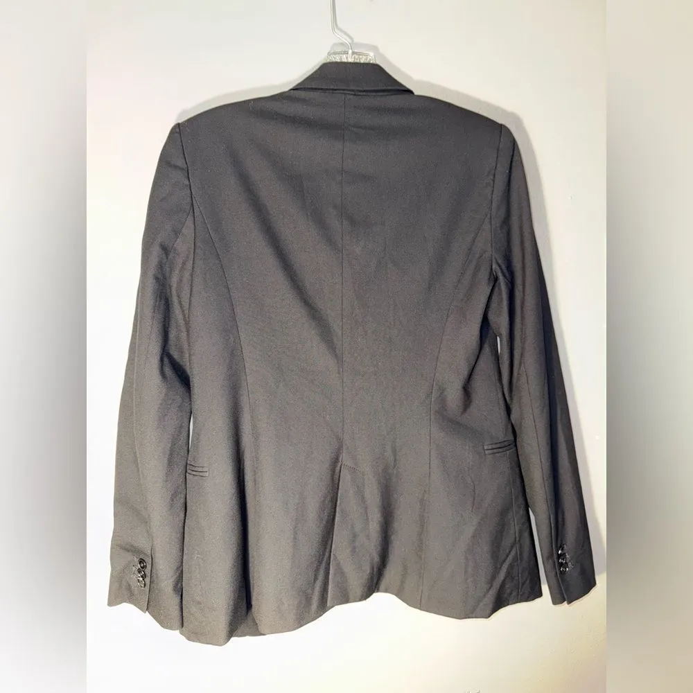Zara Basic Black Career Academia Blazer size 4 #721 - Image 7