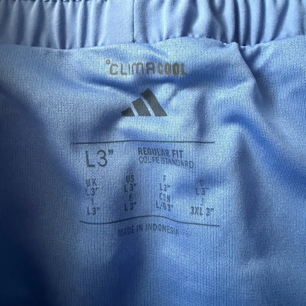 adidas women's L ClimaCool Racer Pacer 3" inseam training shorts blue fusion - Image 7