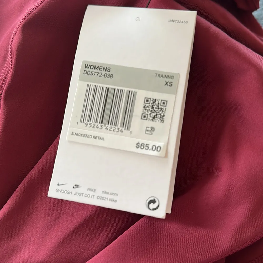 NWT Nike Women's Yoga Dri-FIT Leggings 7/8 DD5772-638 Beetroot/Maroon  XS - Image 9