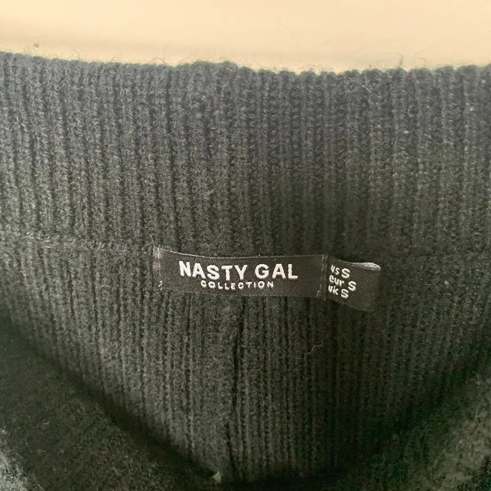 Nasty Gal Sweater Pants Loungewear Holiday Ribbed Sz Small Black - Image 6