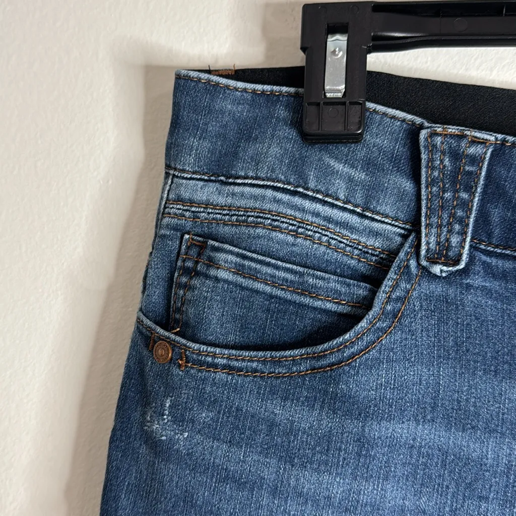 Democracy "Ab" solution Skinny Distressed Jeans Classic Denim Dark Wash size 8 - Image 5