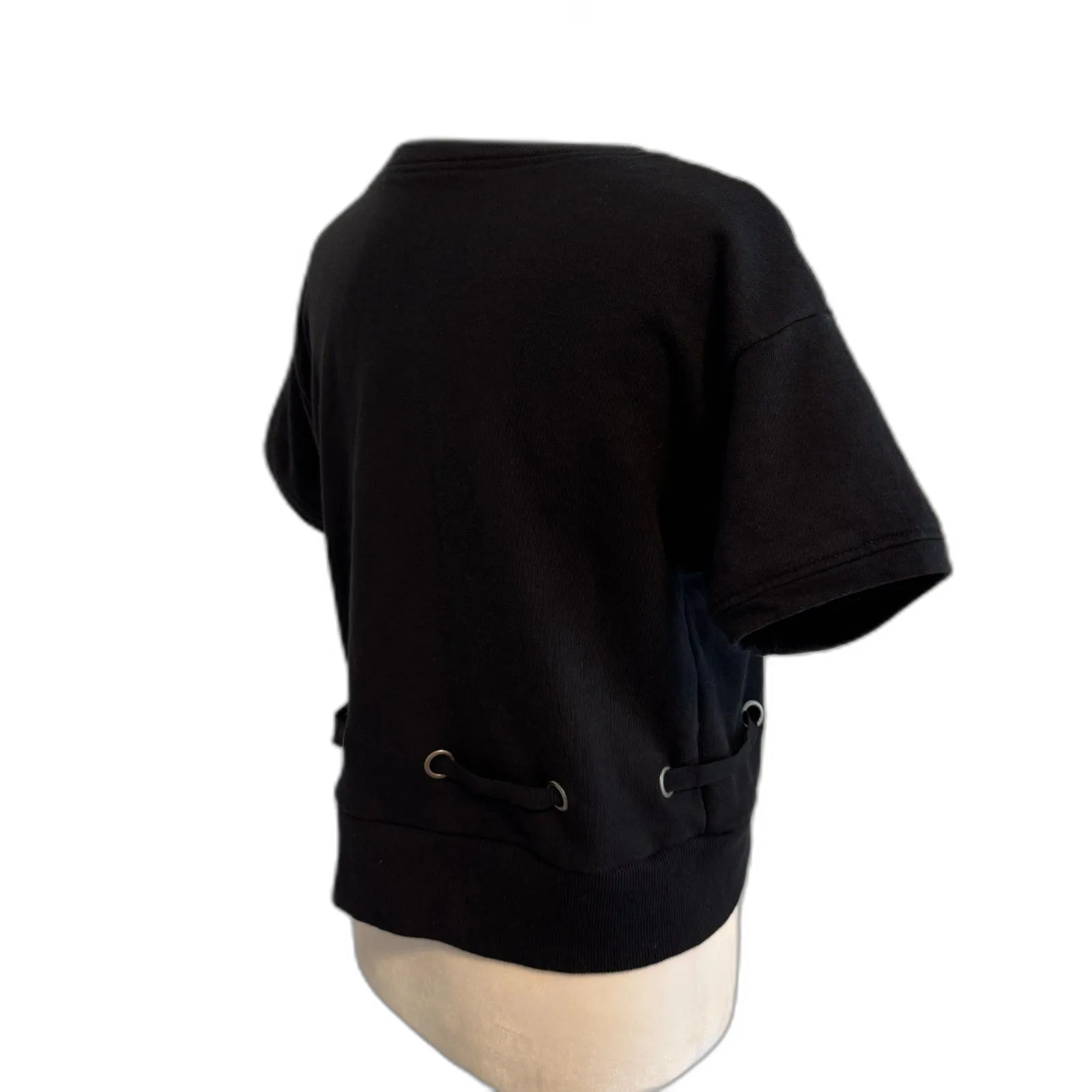 Fabletics | Odin Cinch Waist Detail Black Tee French Terry Fabric Size XS - Image 7