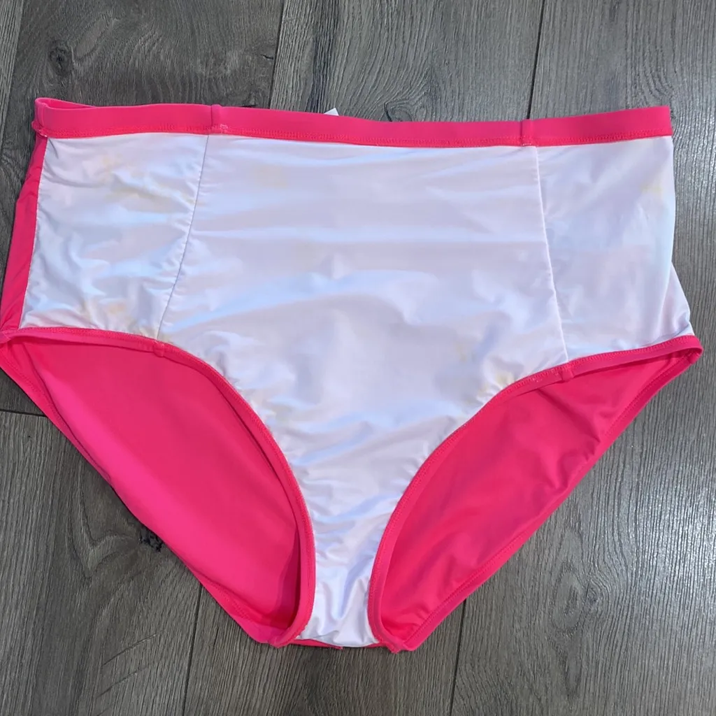 La Blanca High Waist Ruched Pink‎ Swim Bottoms Size 20W - Image 9