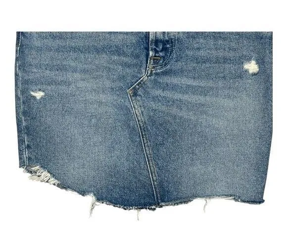 GRLFRND Rhoda Denim Mini Skirt Frayed Hem Distressed Blue Jean Skirt Size 23 NWT - Image 7