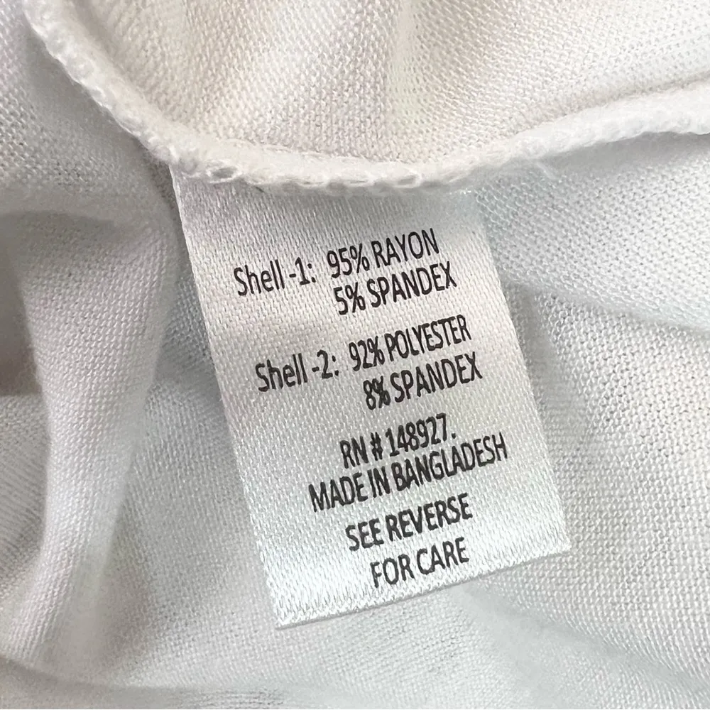 Glitz Y2K White Semi Sheer Zipper Pocket Top Size Small - Image 6