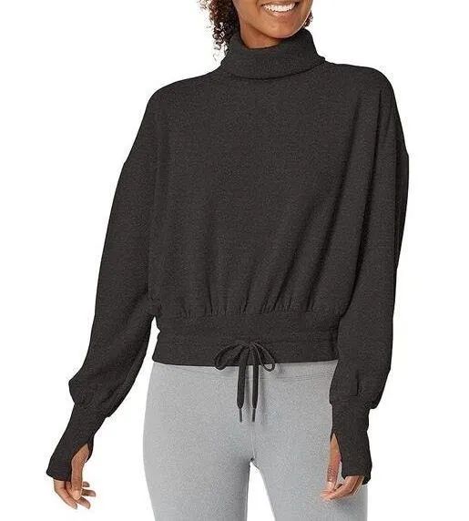 Sweaty Betty Women's Melody Luxe Fleece Turtleneck Pullover Sweatshirt Medium - Image 1