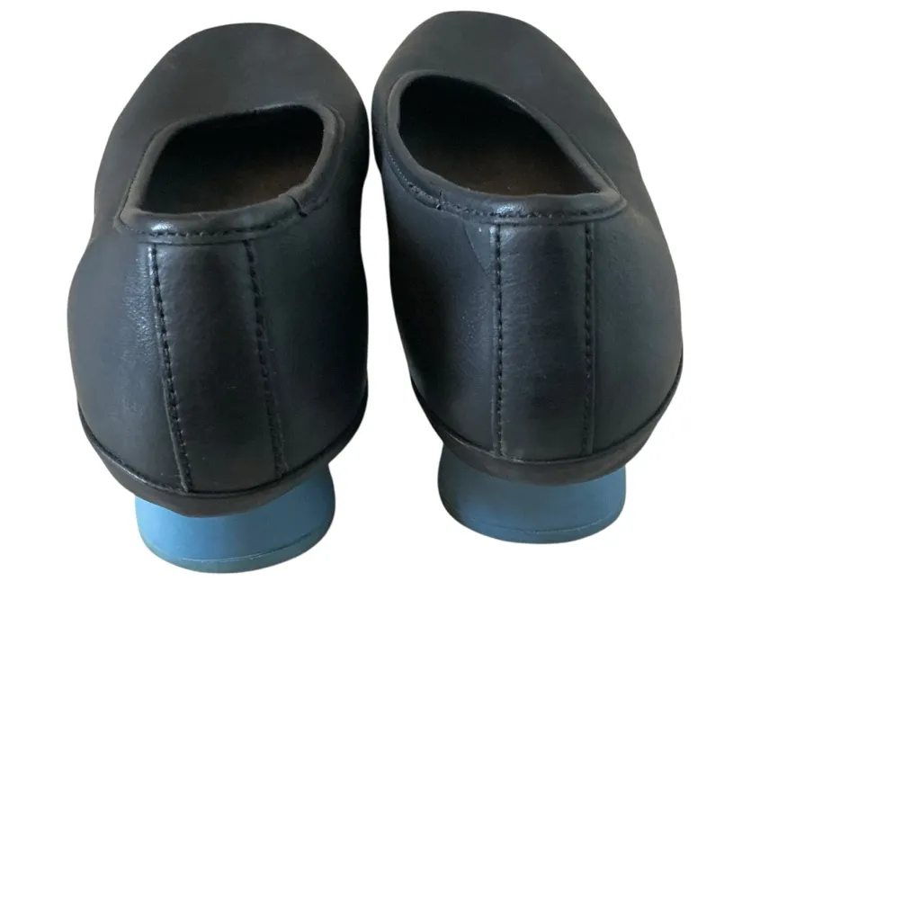 Camper women’s allright pumps black blue leather court shoes Sz 36 - Image 8