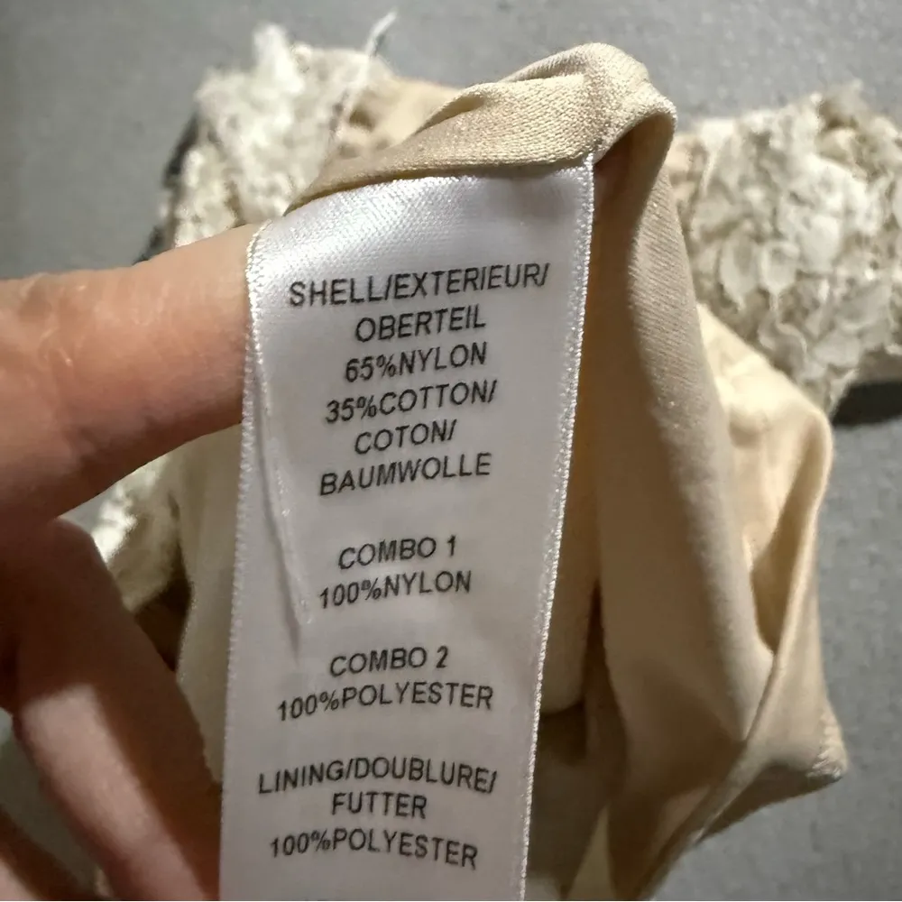 Aidan Maddox Women’s Vintage Cream Deep V Neck Lace Dress Size 0 EUC - Image 7