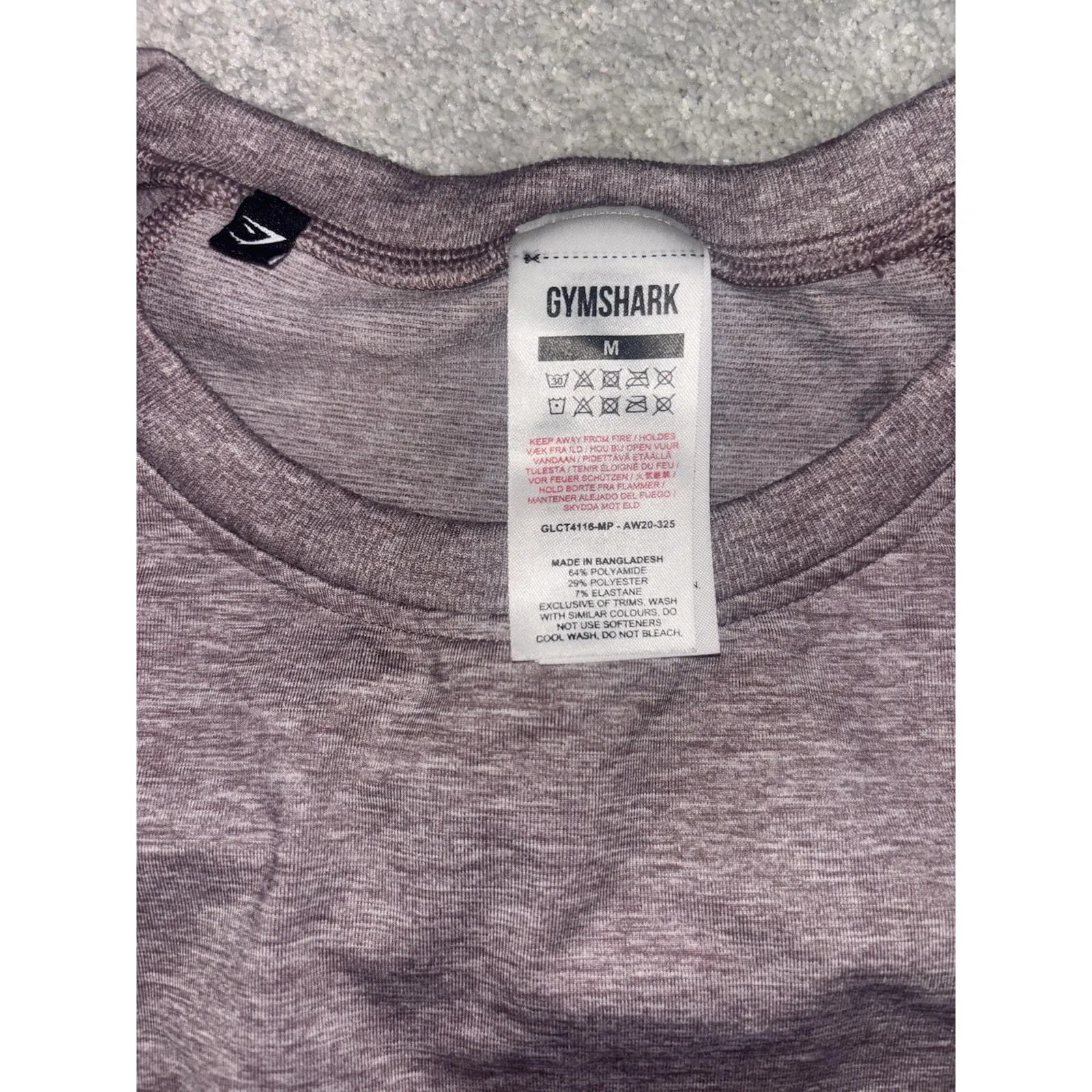 Gymshark Womens Adapt Marl Crop Top Size M Long Sleeve Seamless Workout Gym Flaw - Image 4