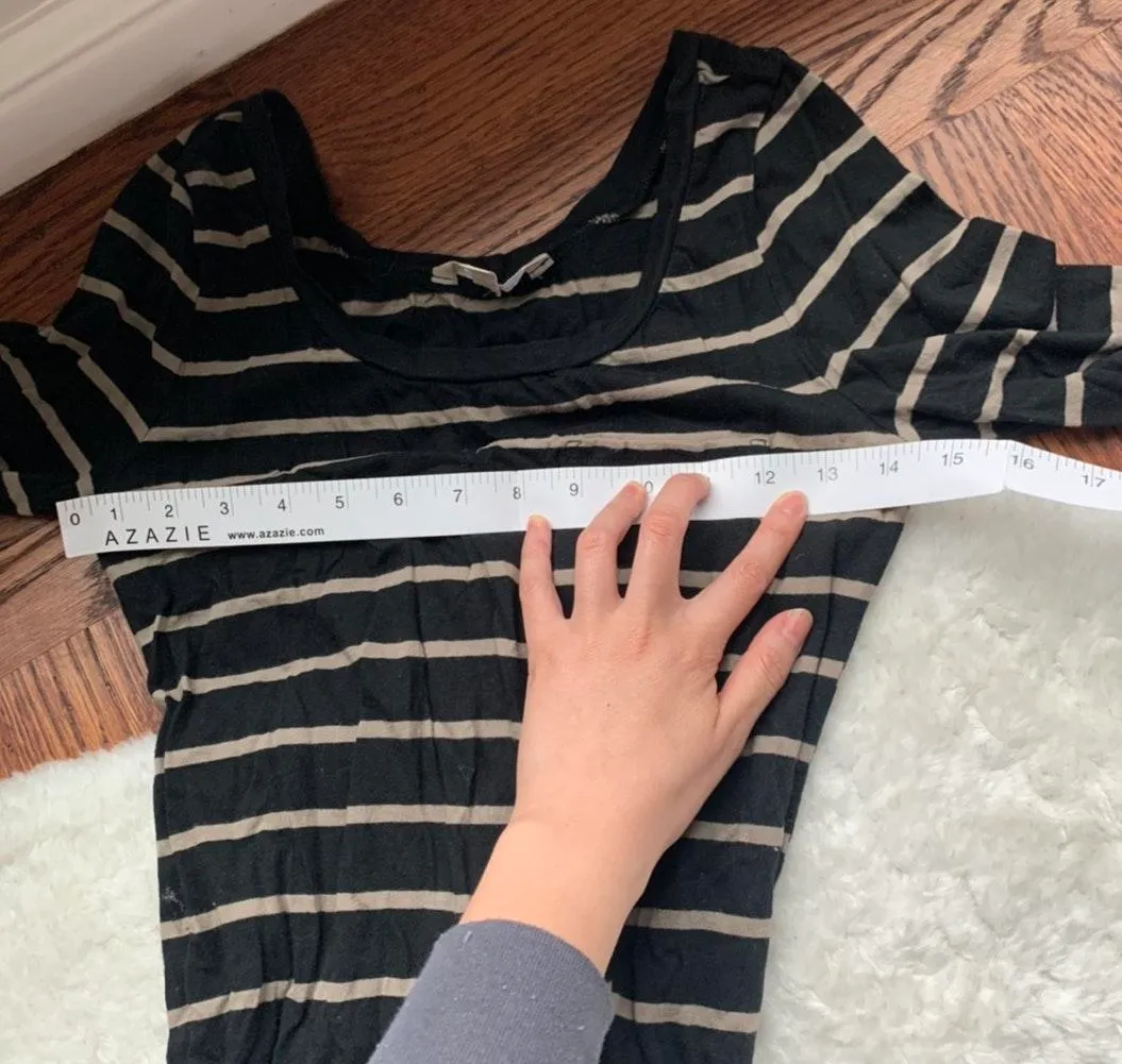 Black & Tan Striped T-Shirt Dress - Image 6