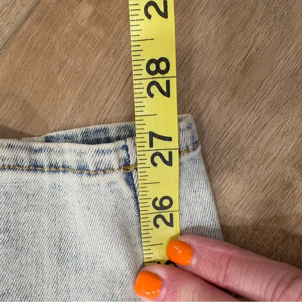 🌟ALICE + OLIVIA🌟 GOOD CROPPED LEATHER TIE WAIST HIGH RISE SLIM JEANS SZ 26 - Image 14