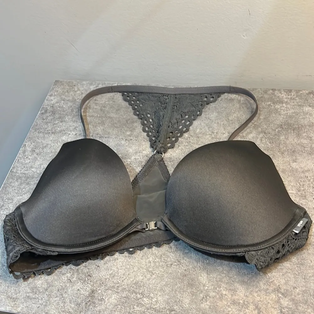 Aerie Gray Lace Bra 34C - Image 3