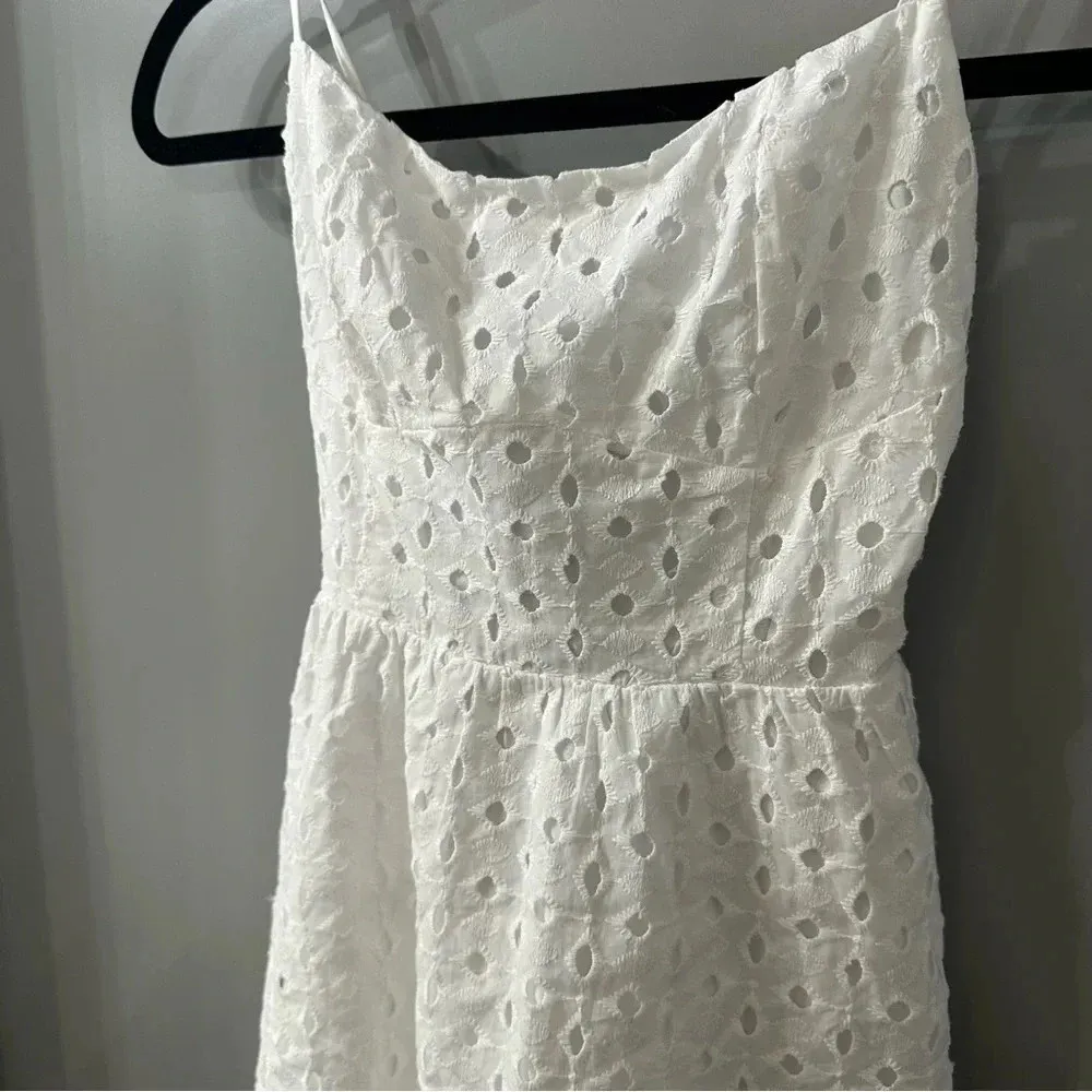 Show Me Your Mumu Out of Town Mini Dress White Eyelet Size Small - Image 3