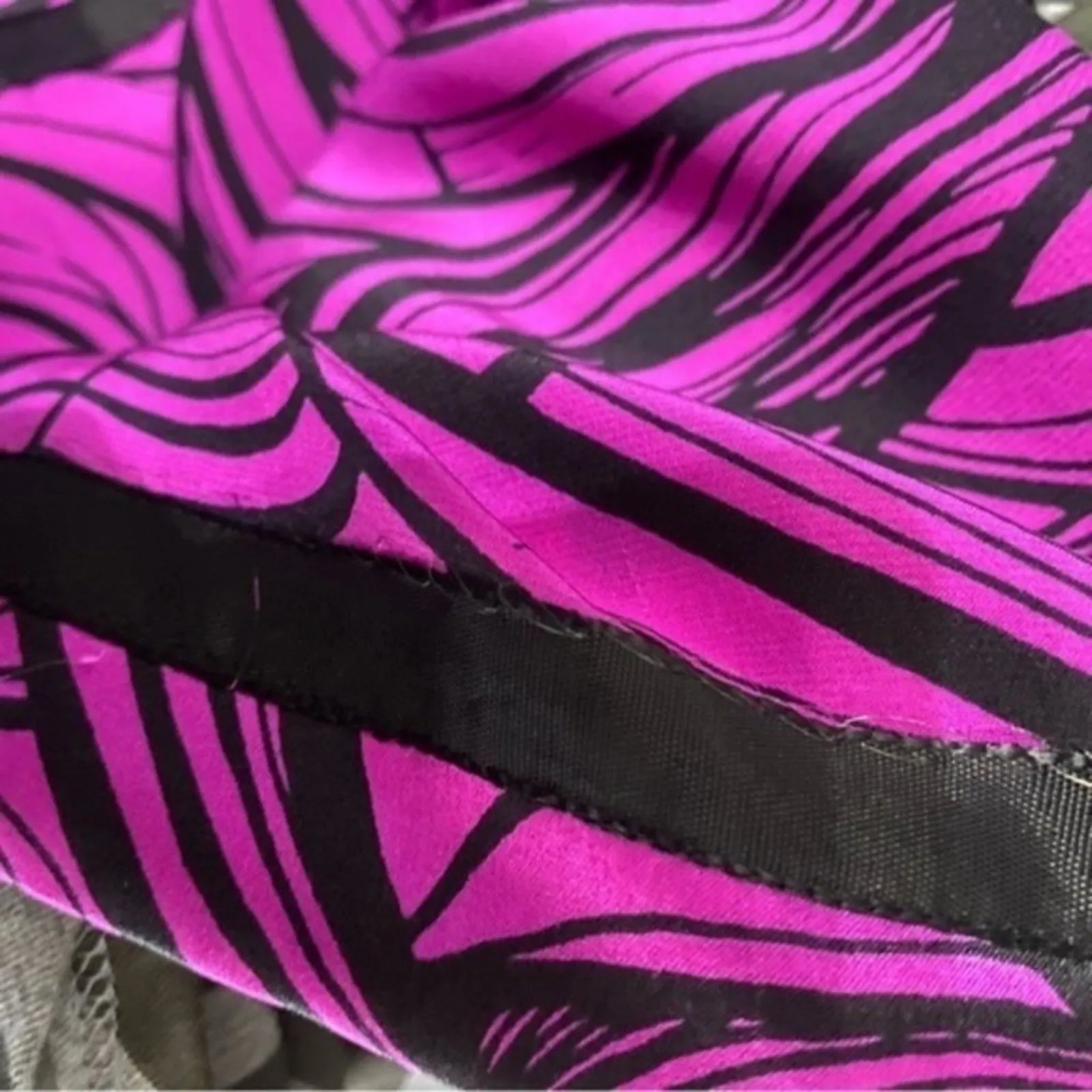 Donna‎ Morgan Purple and Black Silk Dress Size 8 - Image 9