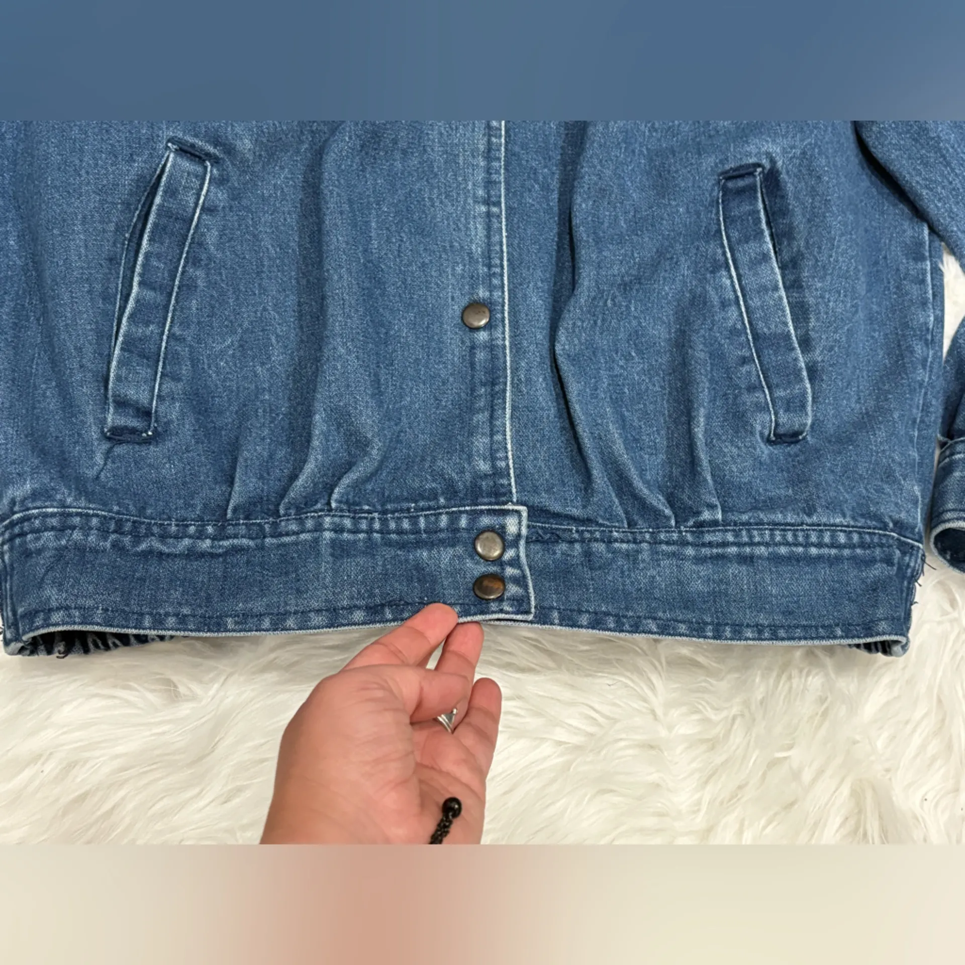 Uzzi Blue Denim Jacket for Women’s Size L Size L - Image 6