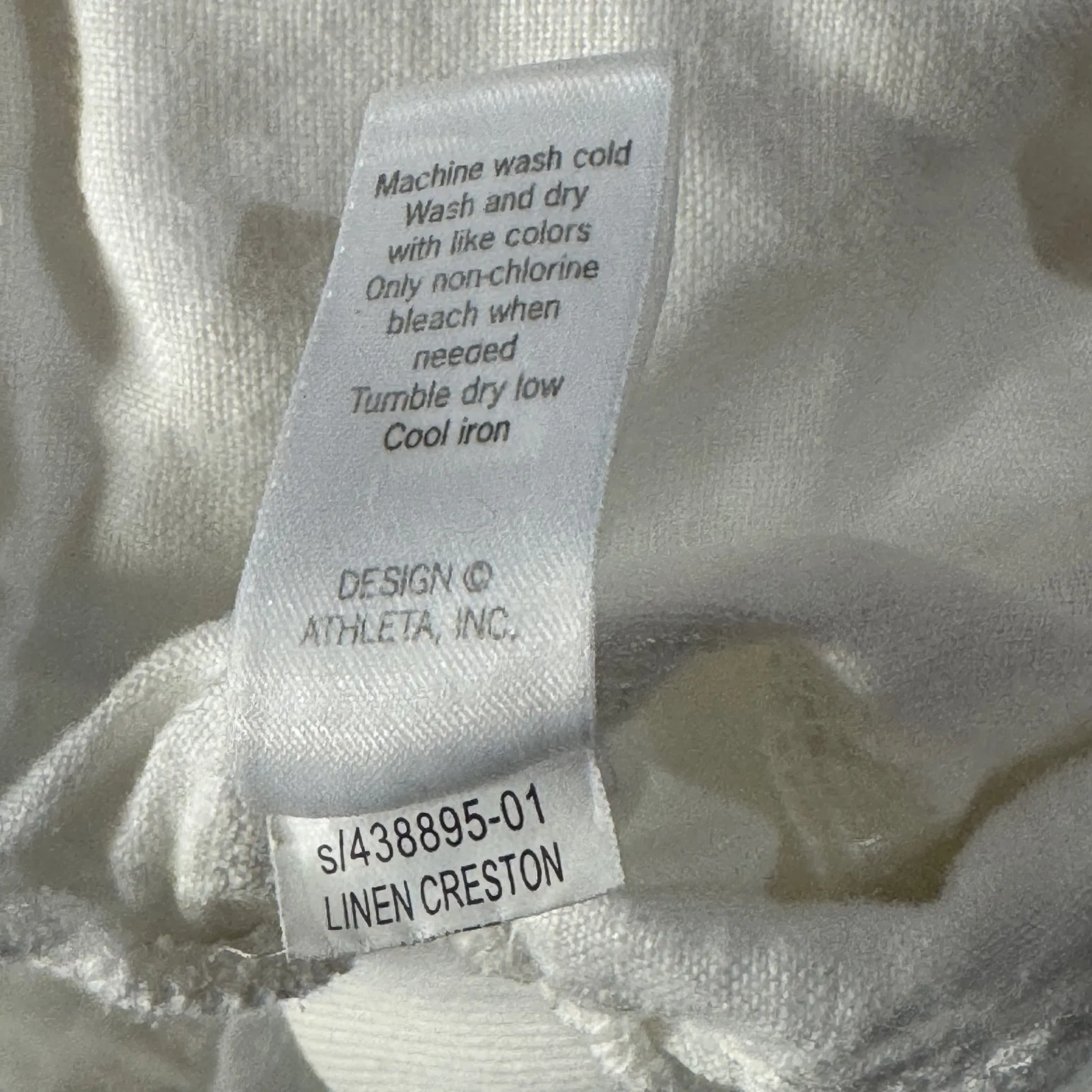 Athleta SZ 2 Linen Creston Shorts Pull-On Pocket Lightweight Elastic Waist White - Image 6