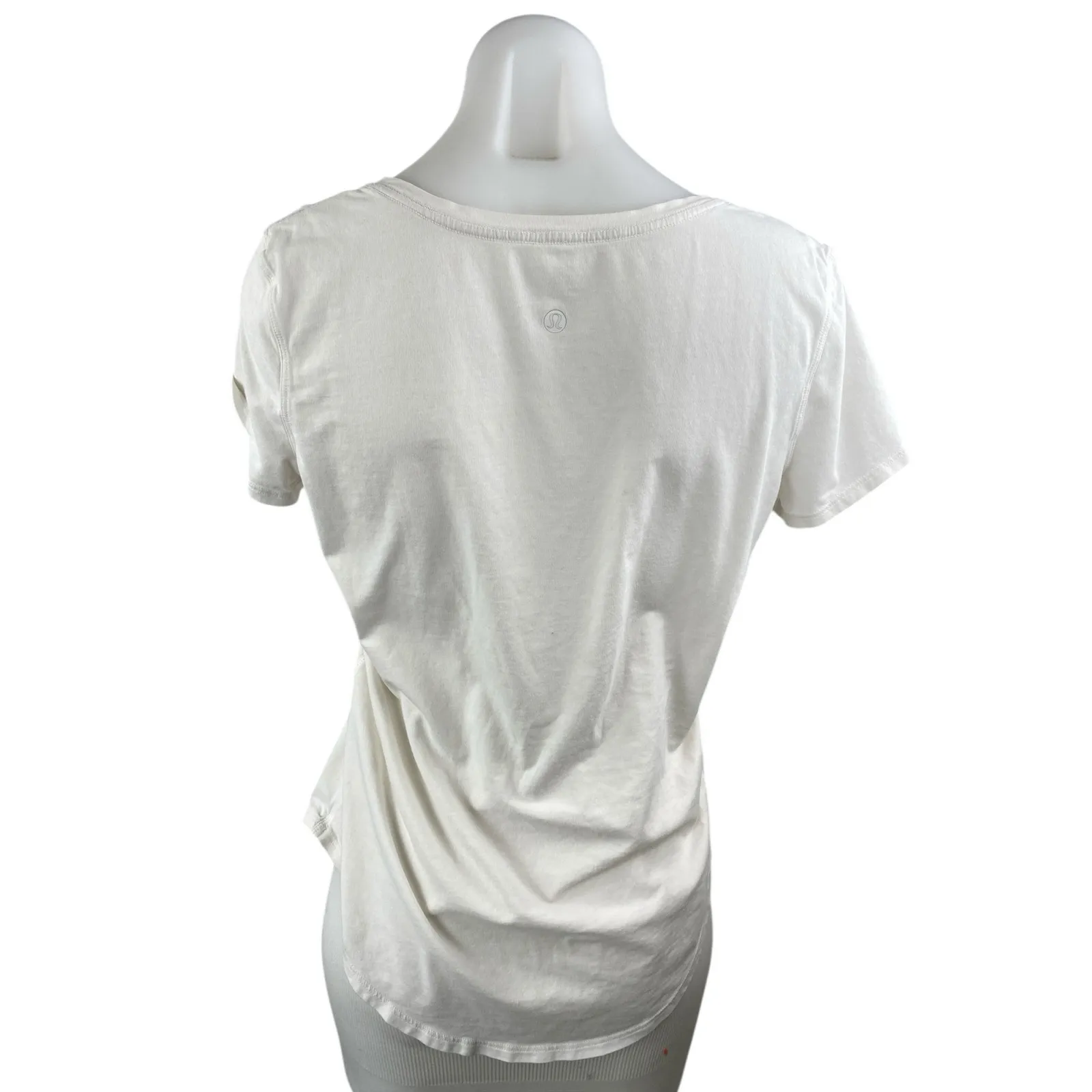 Lululemon Love Tee White V Neck Short Sleeve Athletic Activewear T - Image 2