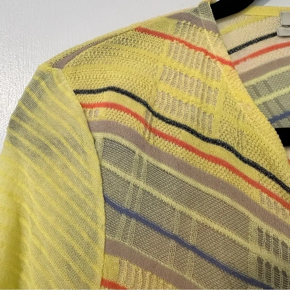Anthropologie Striped Knit Dress Womens Small Yellow - Image 7
