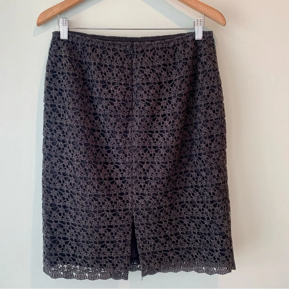Vintage Talbots Collection Petites Wool Blend Career Crochet Skirt 10P 10 Korea - Image 5