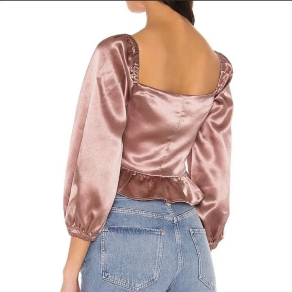 MAJORELLE Julia Satin Crop Top - Image 3