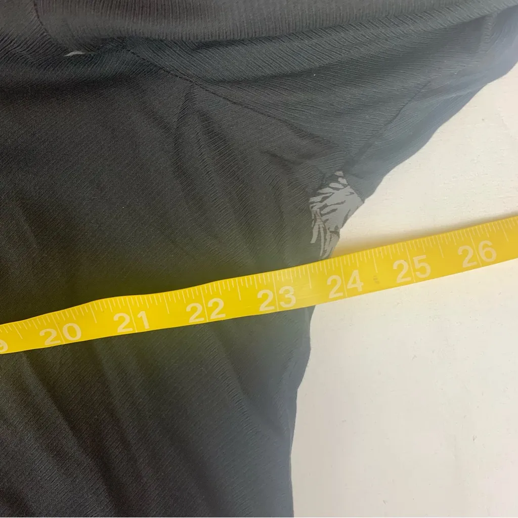 Aventura women's size large eco Black Blouse with faux Floral Embroidery - Image 8