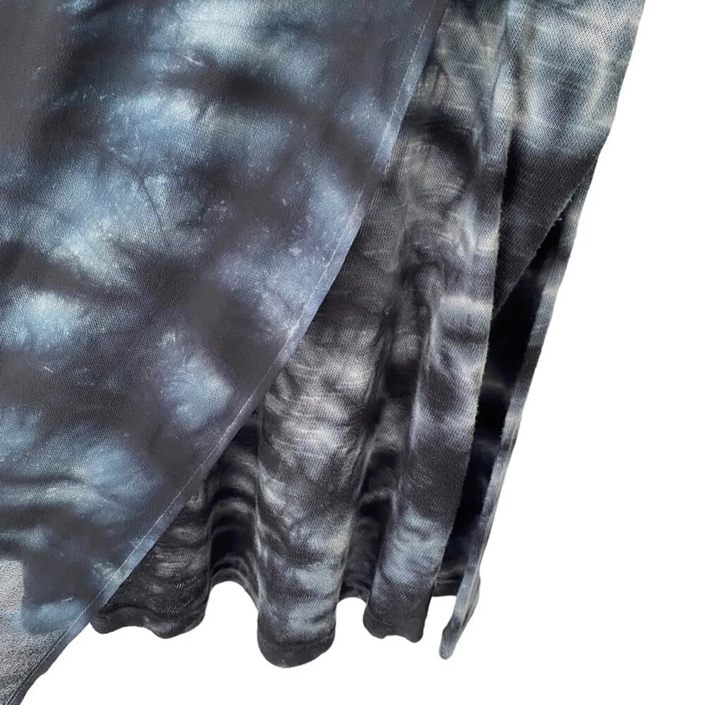 Soft Surroundings Tie Dye Tunic Black Blue Cross over Back size XL - Image 4