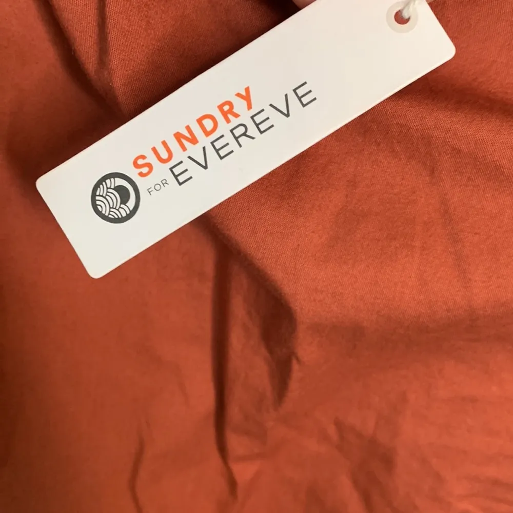 Evereve Sundry Sunday Skirt with Bungee Drawcord in Terra rust brick W-645 Sz M - Image 7