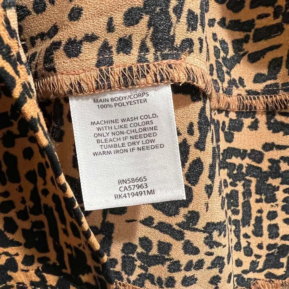 Free Press Womens Cheetah Print Cropped Square Neck Top Size Medium - Image 6