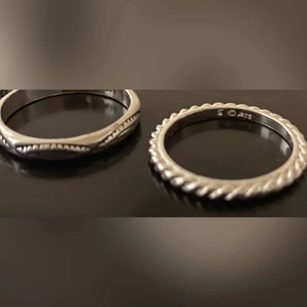 Set of .925 Sterling Silver Rings | Bands - Image 4