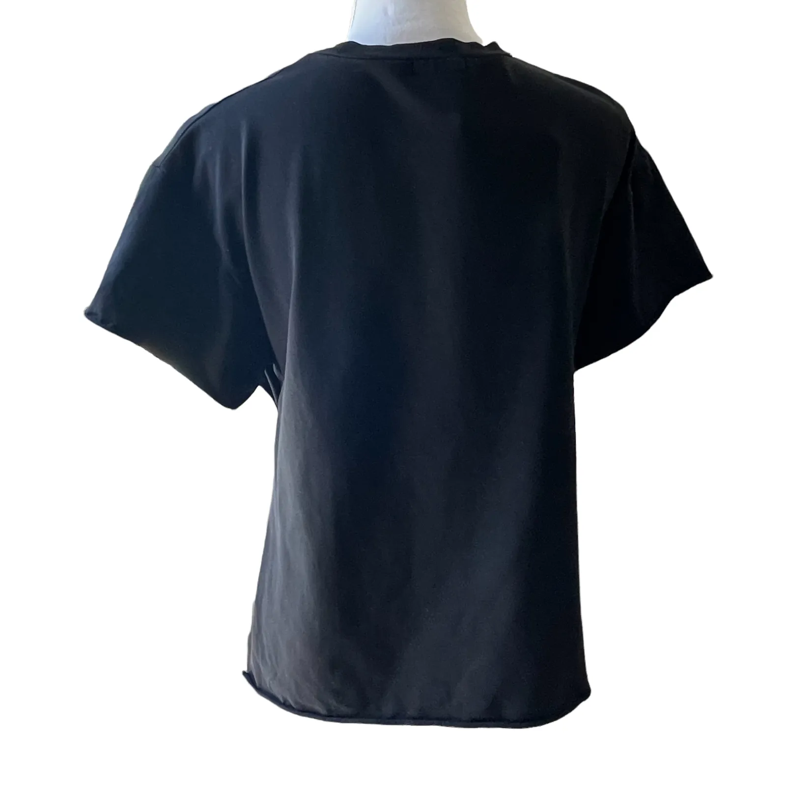 NWT WAISTED CUT OUT TIE TEE Size M Black Size M - Image 6