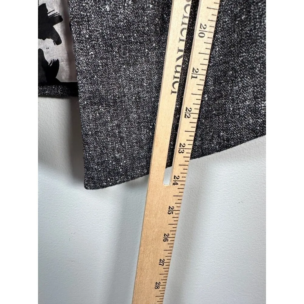 Cabi Medium Womens Vest Dark Gray Lined Sleeveless Tweed One Hook - Image 6