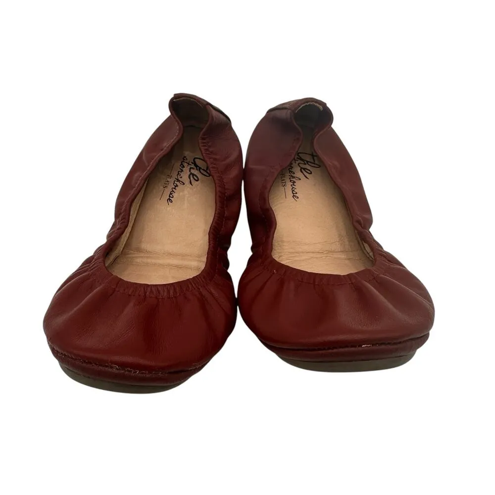 The Storehouse Flats Deep Red Leather Ballet Flats Size 7 - Image 3