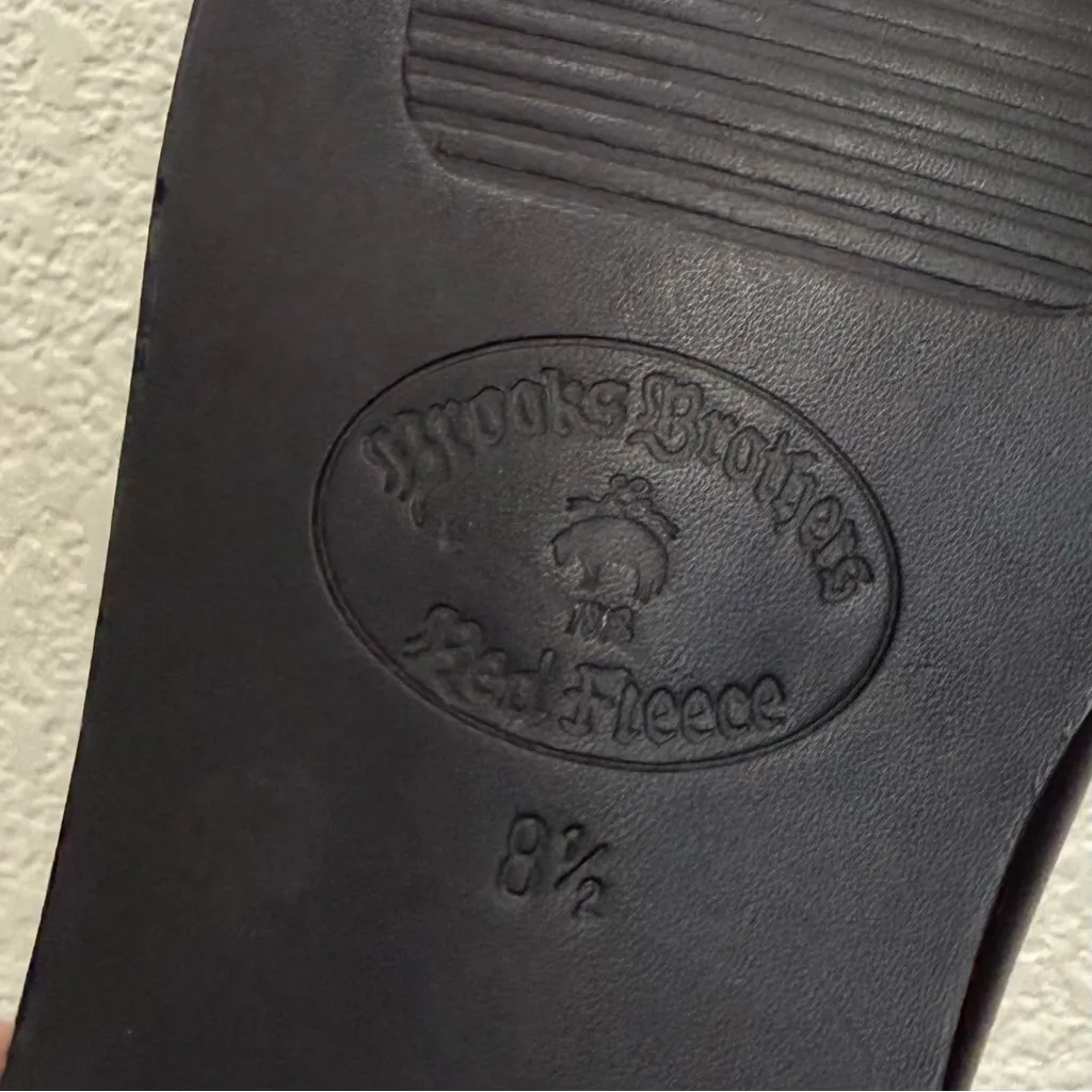 BROOKS BROTHERS Red Fleece Burgundy Leather Tassel Loafers Mules Womens Size 8.5 - Image 13