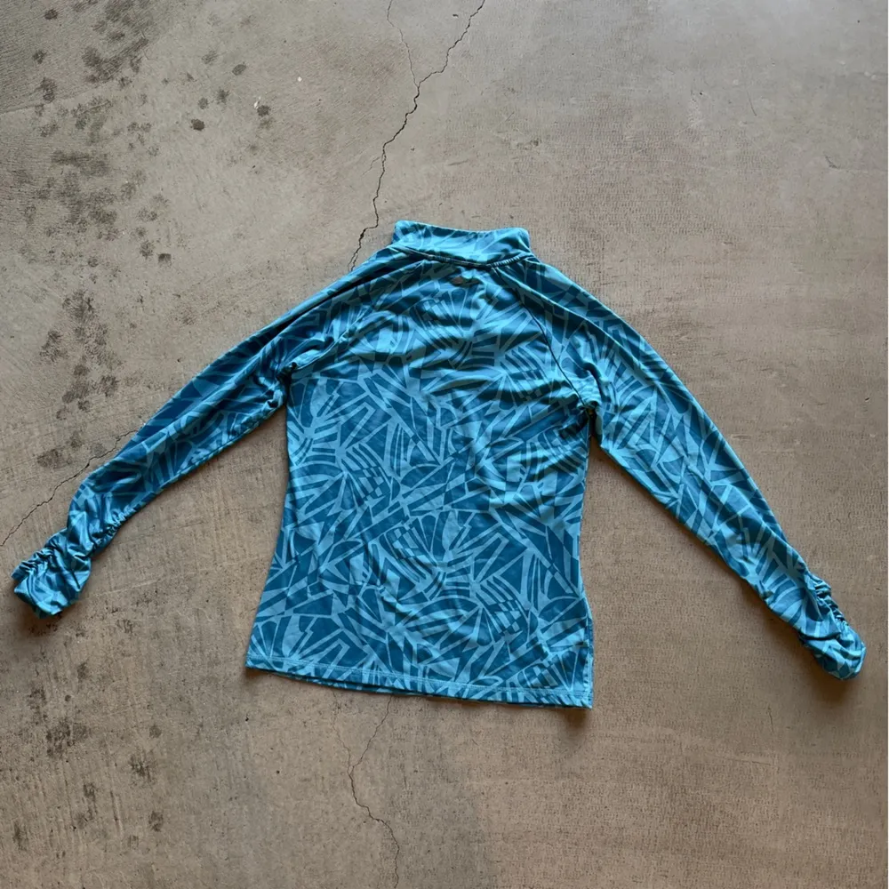 Ideology / Women's Athletic Zip Jacket / Teal - Chartreuse / size small - Image 3