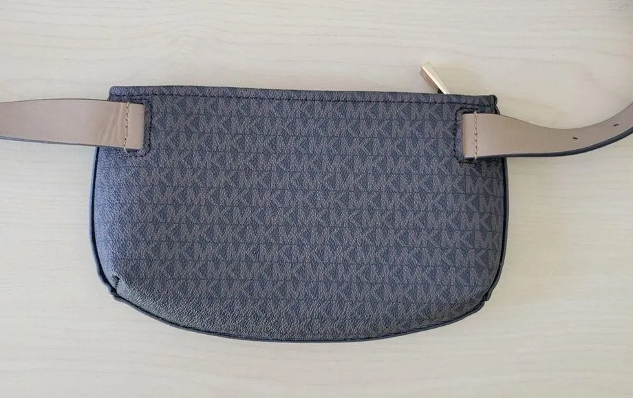 Michael Kors Blue and Brown Belt Bag - Image 2