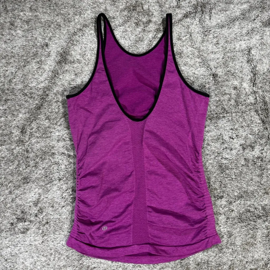 Lululemon In The Flow Tank Sz 4/6 Heathered Regal Plum - Image 8
