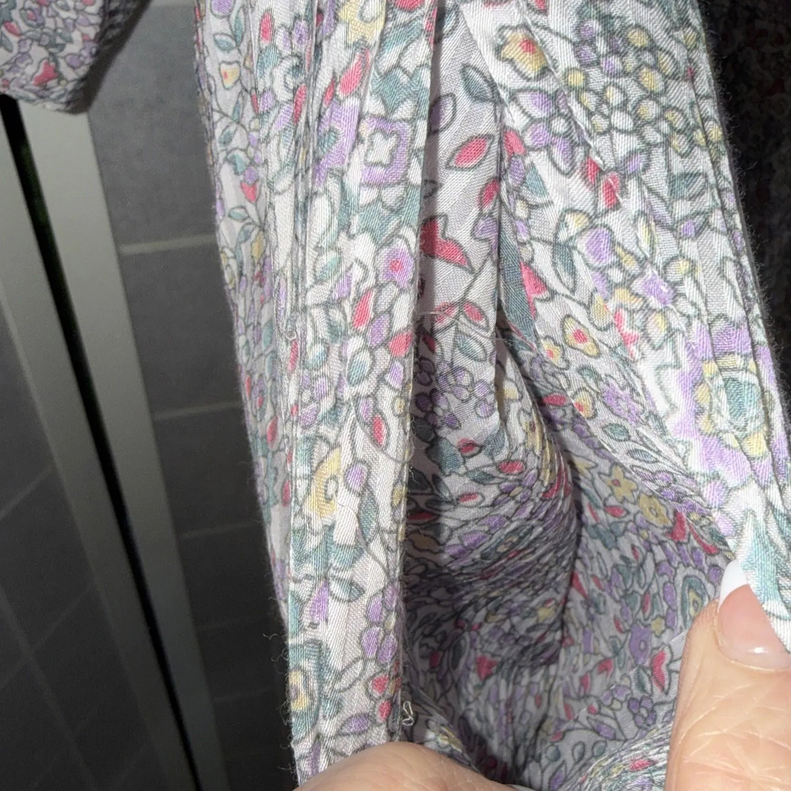 HATCH Long Sleeve Knee Length Whimsy Floral Cottagecore Maternity Dress Sz 2 - Image 15