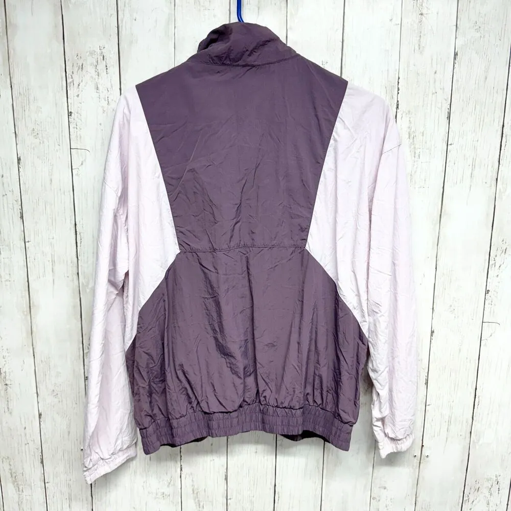 Reebok Jacket Women Size M Purple Zip Up Windbreaker Hooded Outdoor Rain Jacket - Image 3