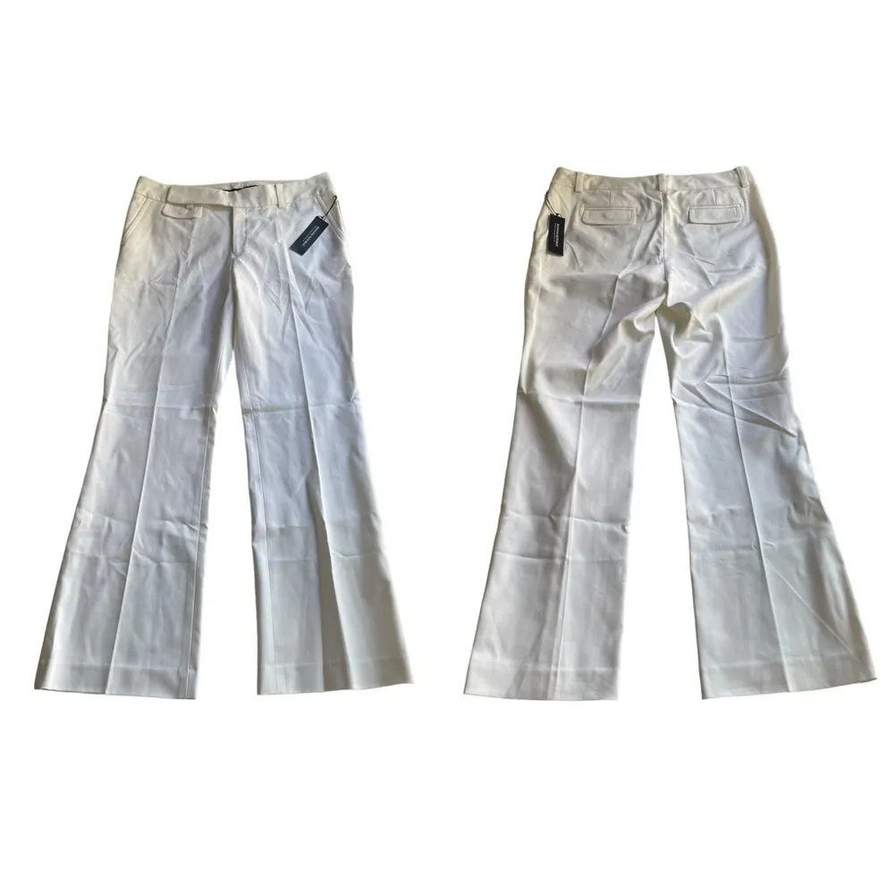 Banana Republic Martin Flare Trouser Leg Pant White Size 10S Short NWT mid rise - Image 8