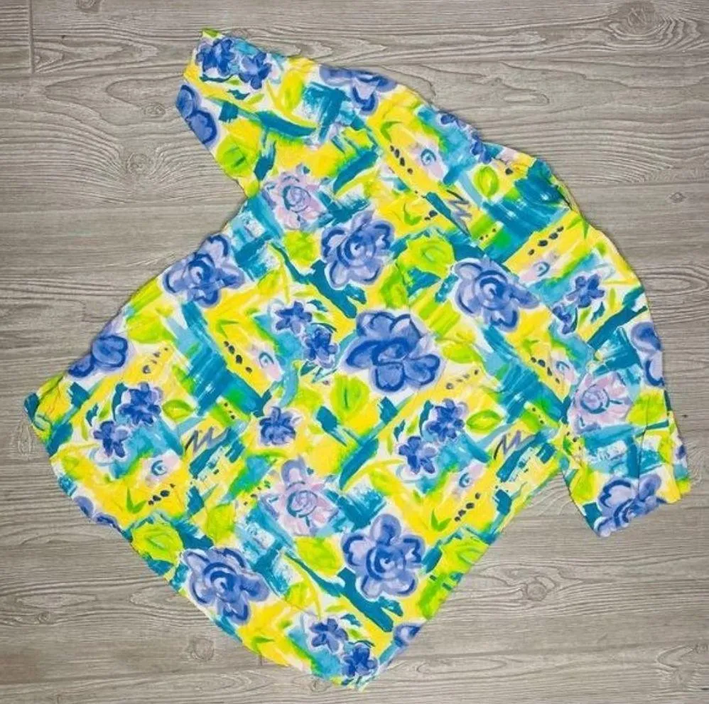 vintage Xtreme island designs Hawaiian shirt floral tropical button up blouse me Pink Size M - Image 2