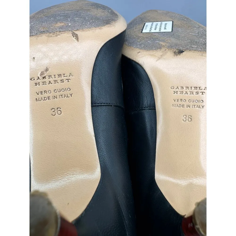 GABRIELA HEARST Black Mariana Ankle Leather Boots size 36 - Image 11