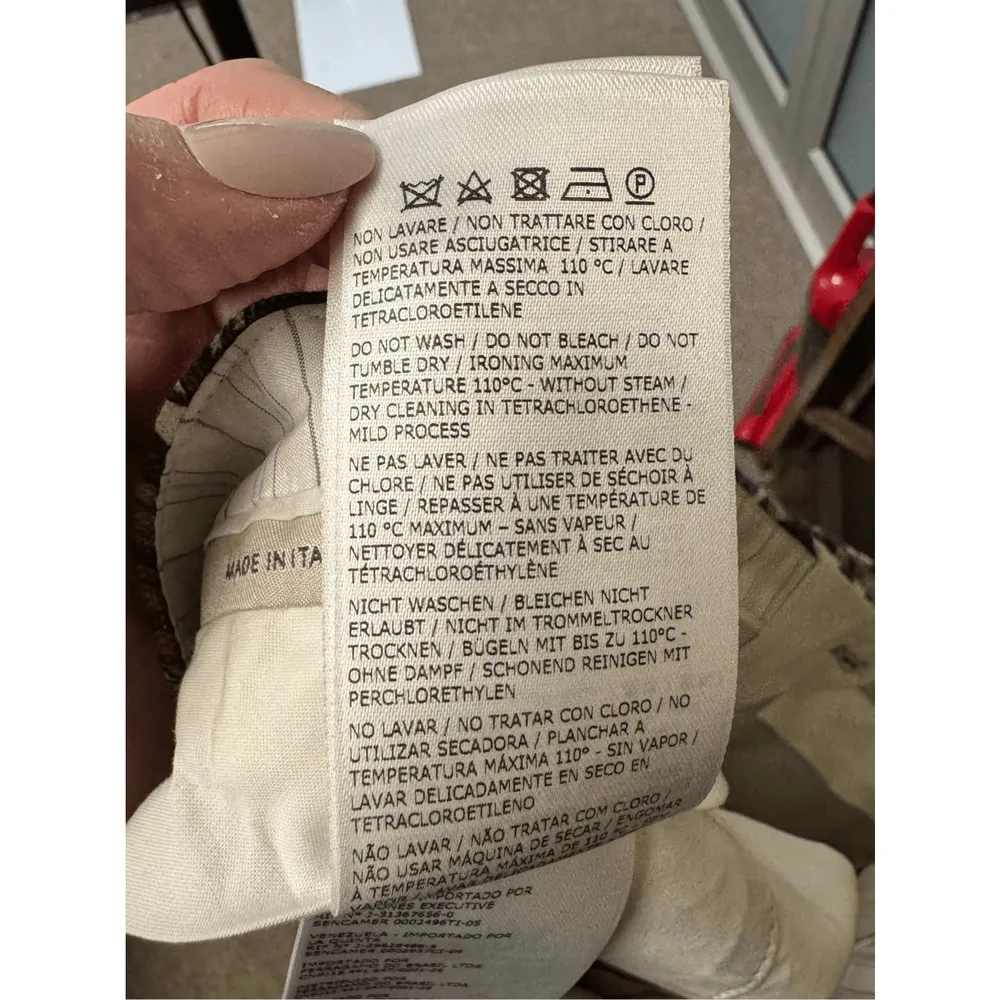 Salvatore Ferragamo NWT Silk Blend Foliage Printed Pants Size EU 42/US 8 - Image 10