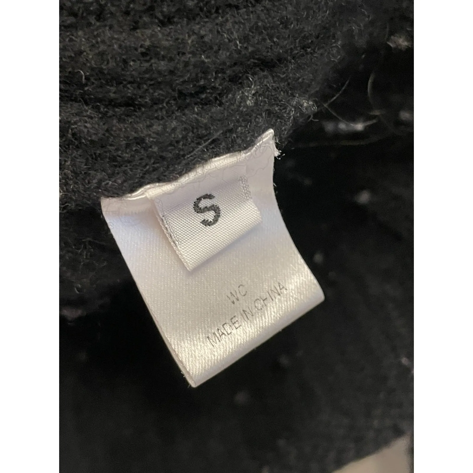 Sayaka Davis 100% Wool Sweater Women Small Ivory Black Chunky Knit Colorblock - Image 6