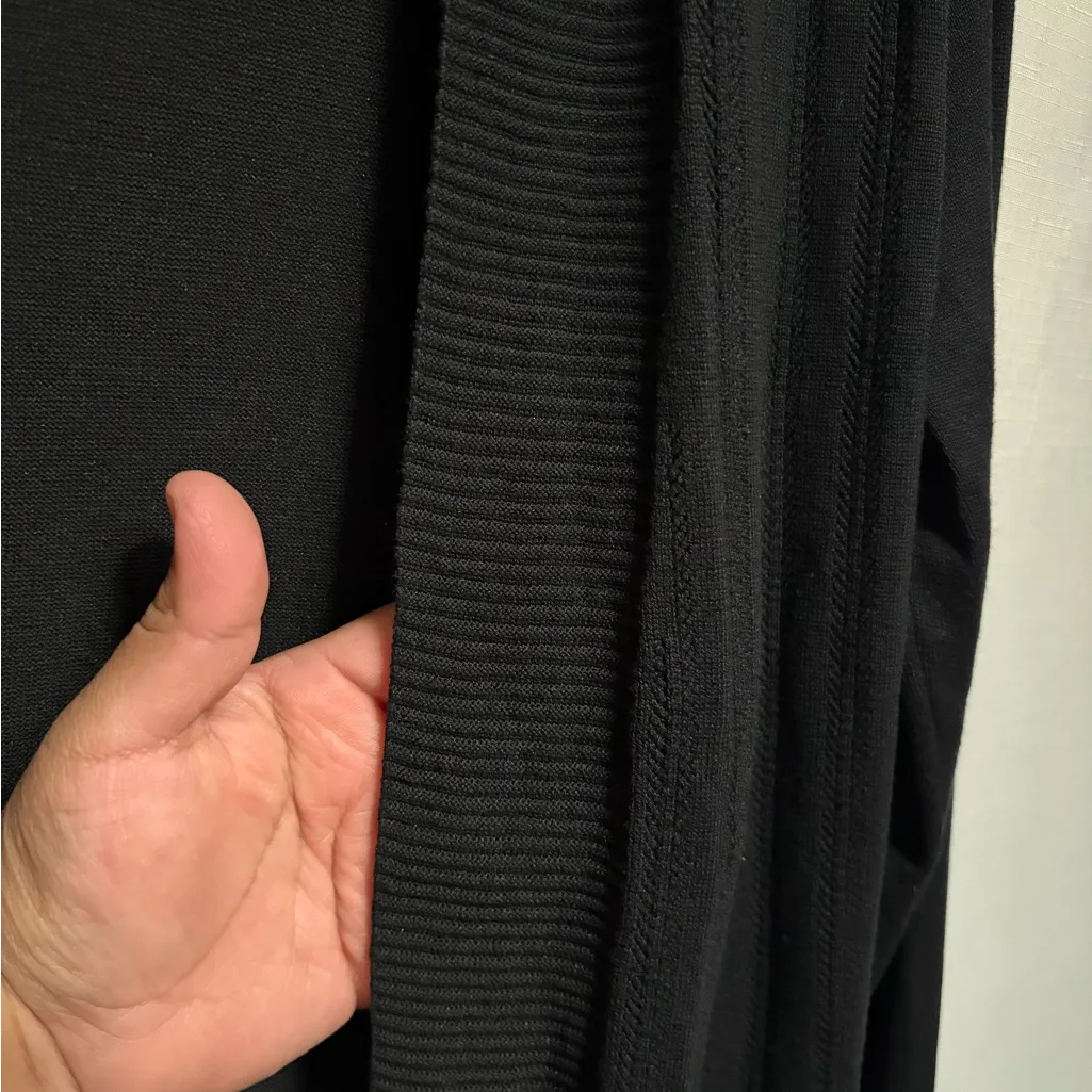Allison + Zoe Black Knit Cardigan Sweater Size M - Image 5