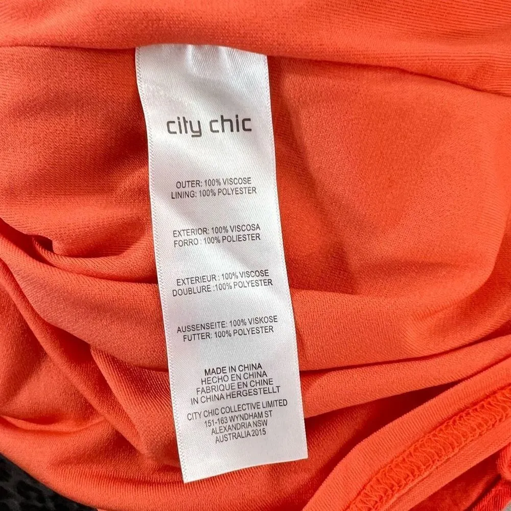 City chic orange layered skirt tie waist sundress size 18 - Image 10