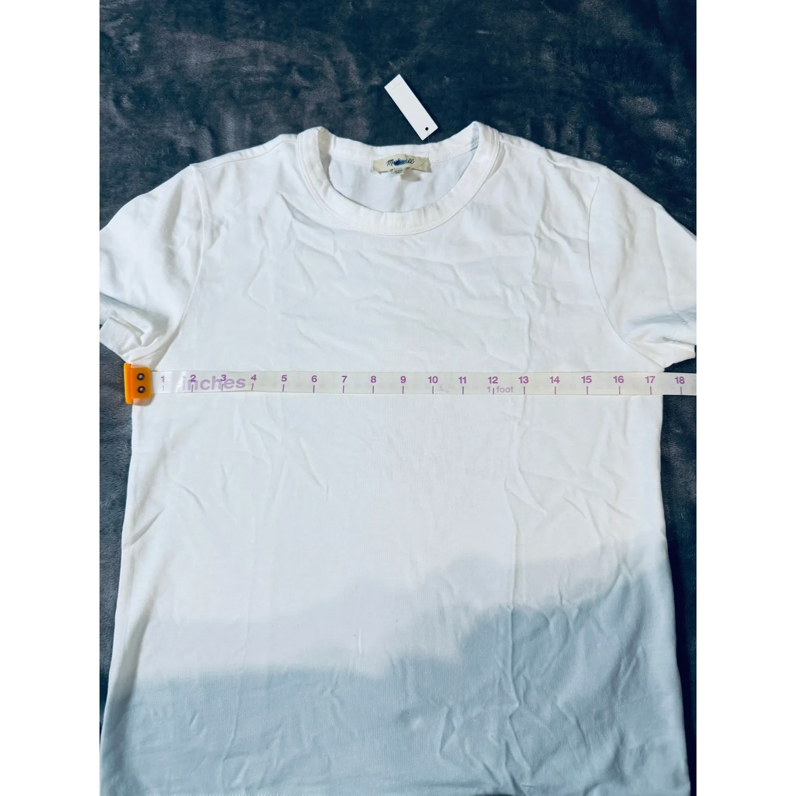 NWT Madewell The Perfect Crewneck Tee in Cotton Eyelet‎ White Size XXS Causal - Image 9